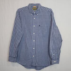 Timberland Blue Plaid Button Up Shirts Men's size XL